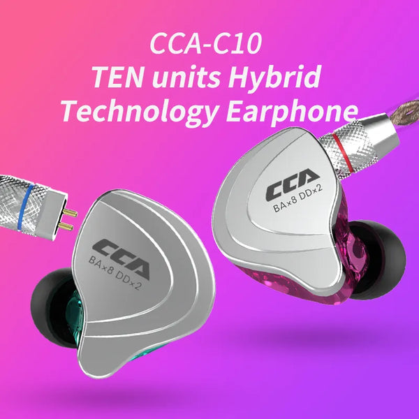 CCA C10 4BA 1DD Hybrid Technology Headphones