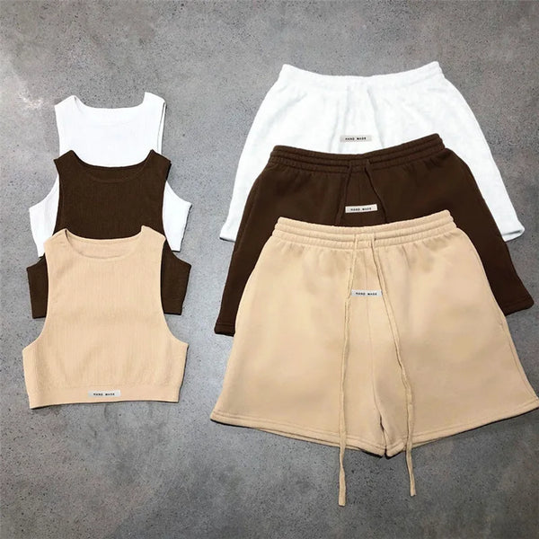 Sporty Solid Two Piece Set