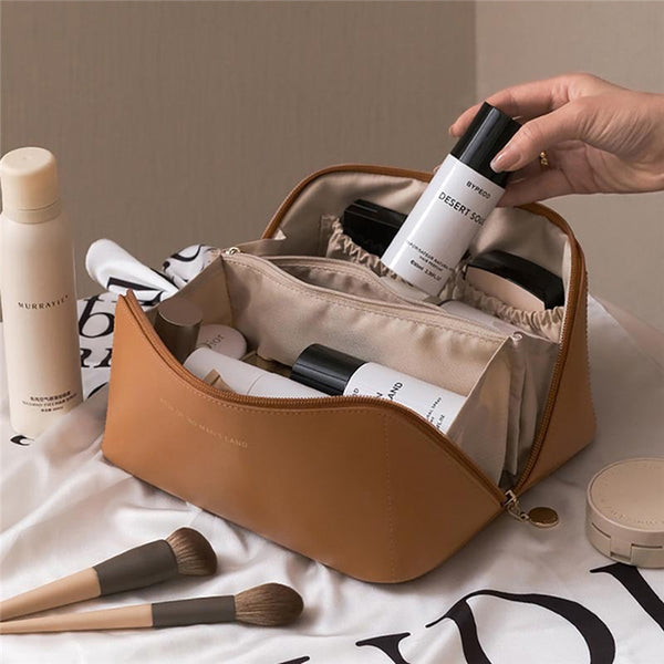 Leather Makeup Pouch Women